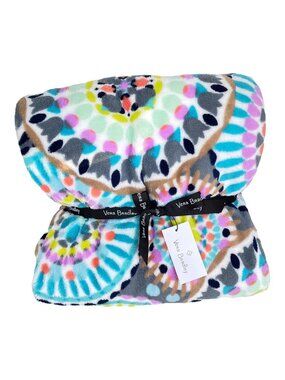 Vera Bradley Sunny Medallion Plush Throw Blanket